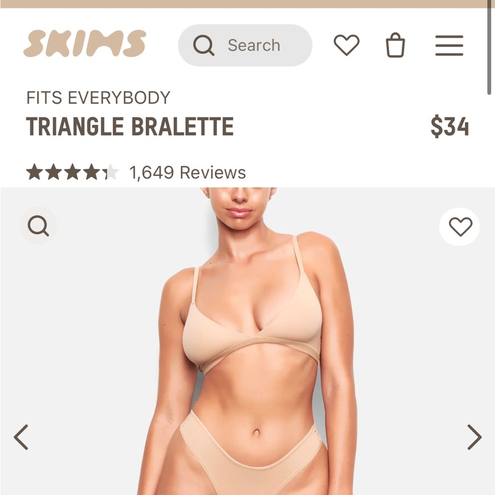 Skims fits everybody triangle bralette